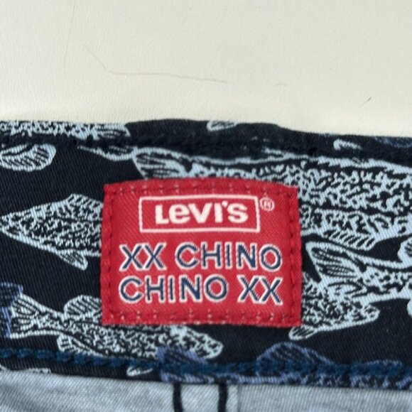 Levi's Chino Men's Blue Fish Casual Bermuda Shorts - Picture 9 of 13